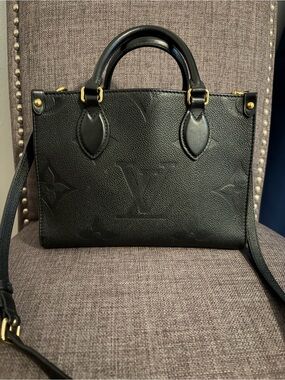 Louis Vuitton Black Empreinte On The Go PM - Microchipped